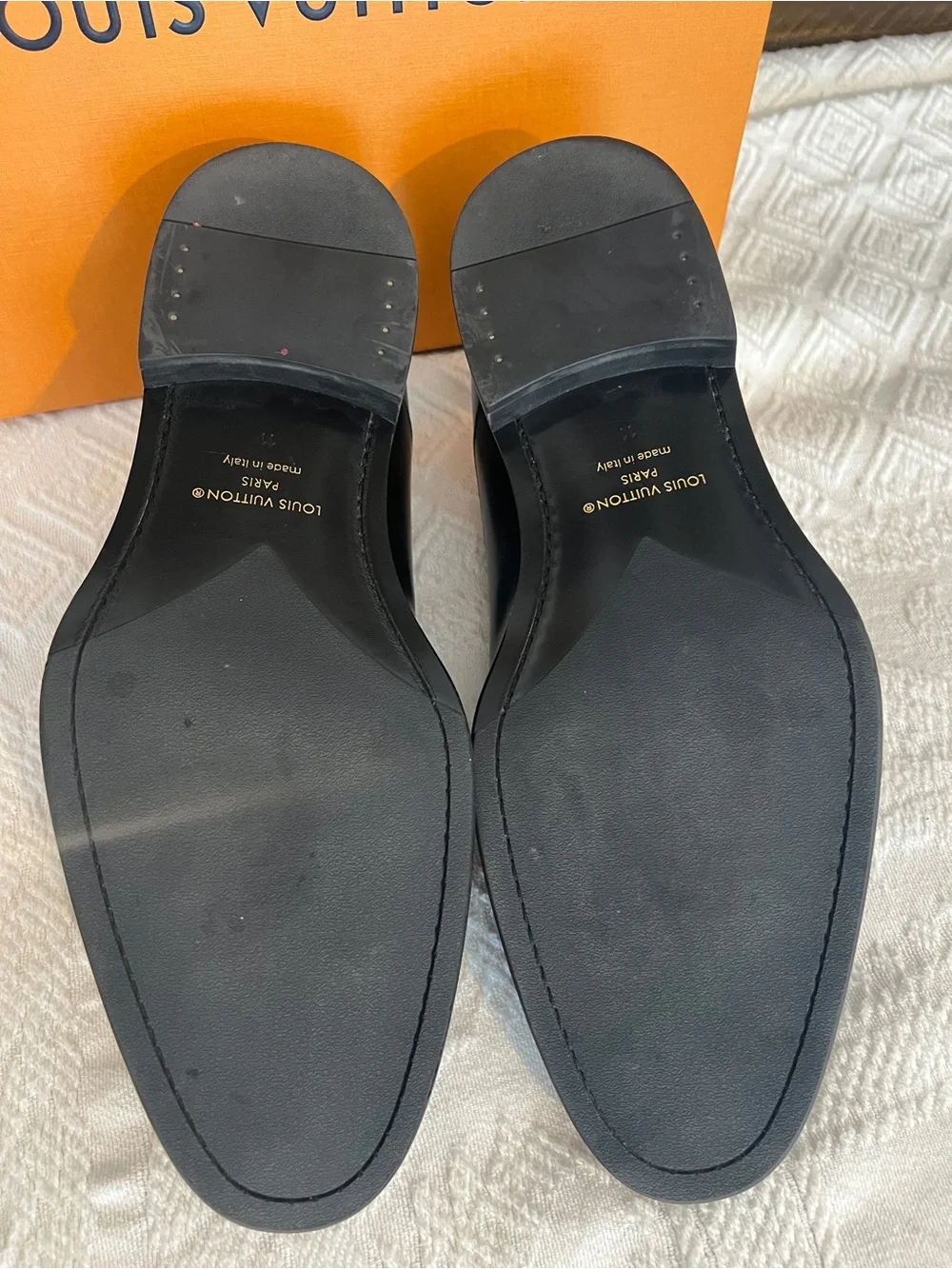 Louis Vuitton Black Calf Leather Men’s Kensington Lace-Up Derby Shoes